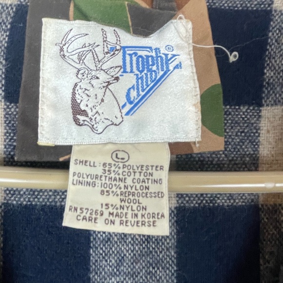 Vintage Trophy Club Camo Hunting Jacket EUC Size L - Picture 7 of 10